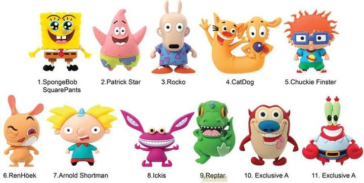 Produktbild Monogram Int. Nickelodeon Classics 3D PVC-Taschenanhänger Series 1 Display (24)
