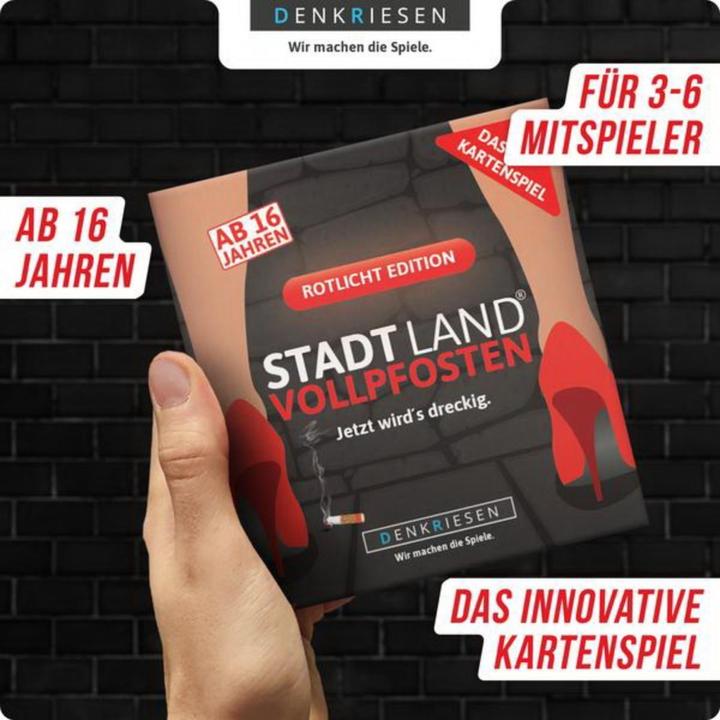 Image du produit Denkriesen Stad Land Vollpfosten - Jeu de cartes Red Light Edition (d) (Allemand, 3 - 6 Joueur)
