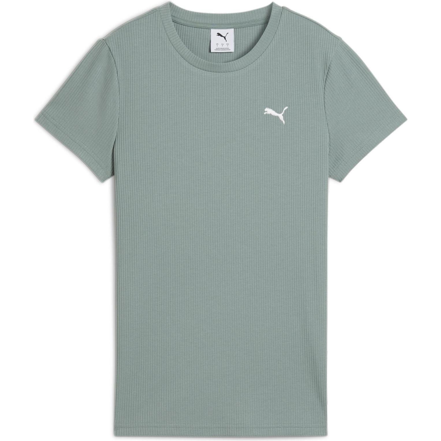 Puma, Damen, Sportshirt, ESS ELEVATED Rib Tee (L), Grün, L