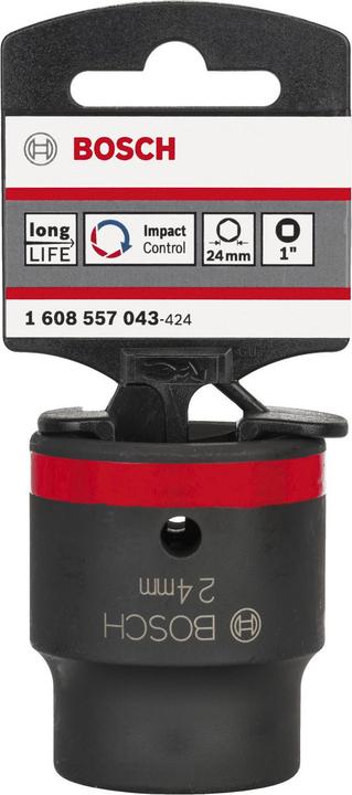 Produktbild Bosch Professional Zubehör Steckschlüsseleinsatz, SW 24 mm, L 57 mm, 54 mm, M16, 41,5 mm (24 mm)