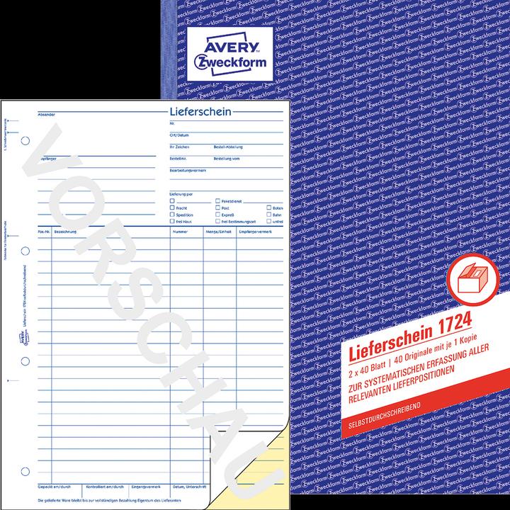 Actual product image Avery Delivery note (40 x)