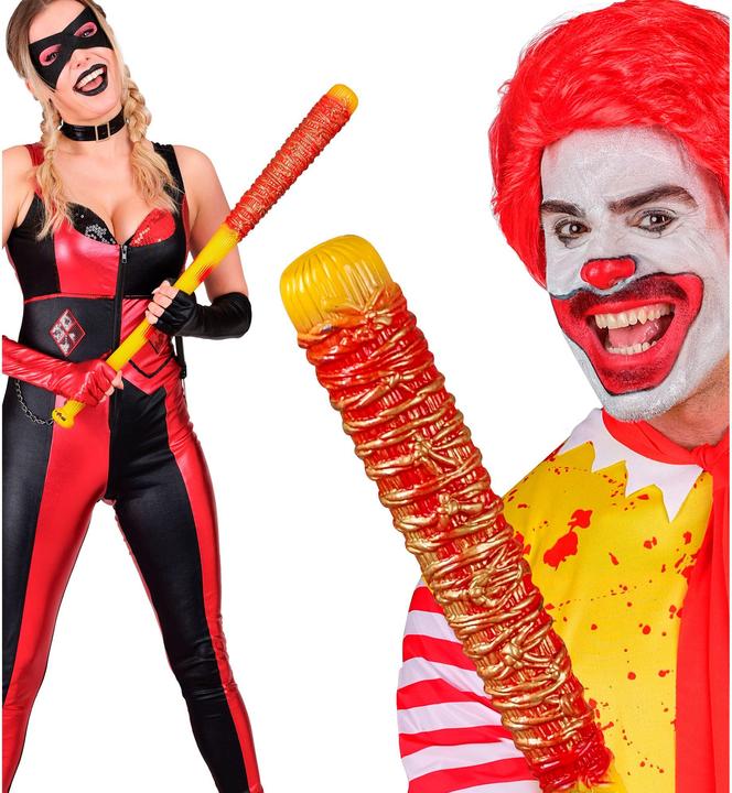 Actual product image Widmann Killer clown baseball bat with barbed wire 80cm