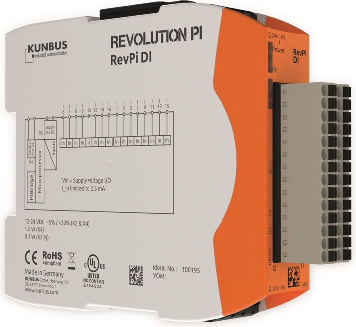 Actual product image Kunbus RevPI DI 16I (Add-on)