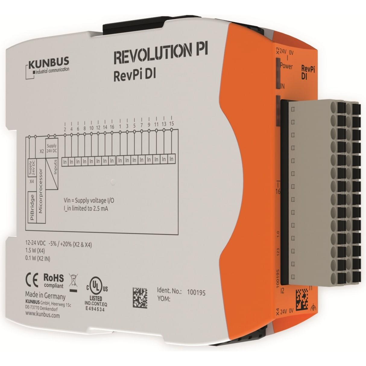 Kunbus RevPI DI 16I (Erweiterung), Elektronikmodul