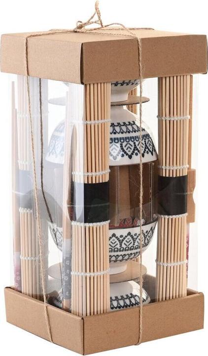Produktbild DKD Home Decor Sushi-Set 14,5 x 14,5 x 31 cm Bunt Mandala Steingut Orientalisch (16 Stücke) (16 Stk.)