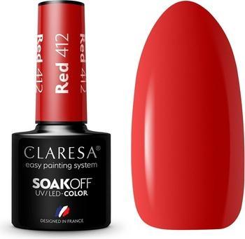 Productafbeelding Claresa 412 Rode UV Nagellak 5ml (Semi-permanente vernis)
