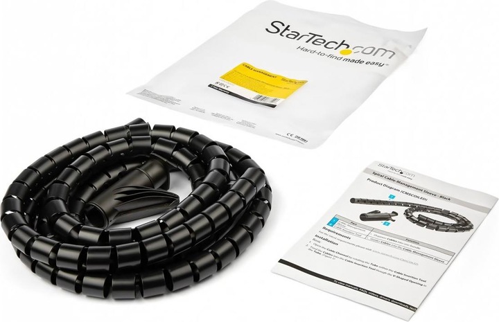 Produktbild StarTech CMSCOILED2 Kabelbündelschlauch (2,5 m, 25mm / 1 Zoll Durchmesser, erweiterbarer (Kabelschlauch, 250 cm)