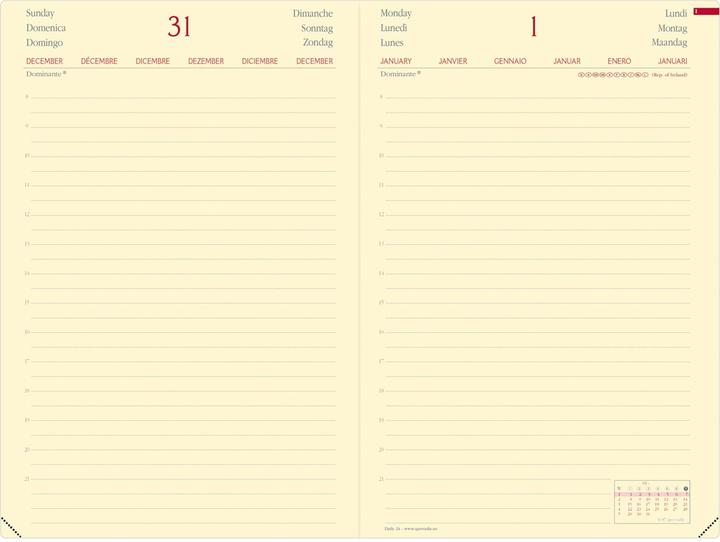 Produktbild Quo Vadis Agenda Daily 24 Prestige Silk (16x24cm)