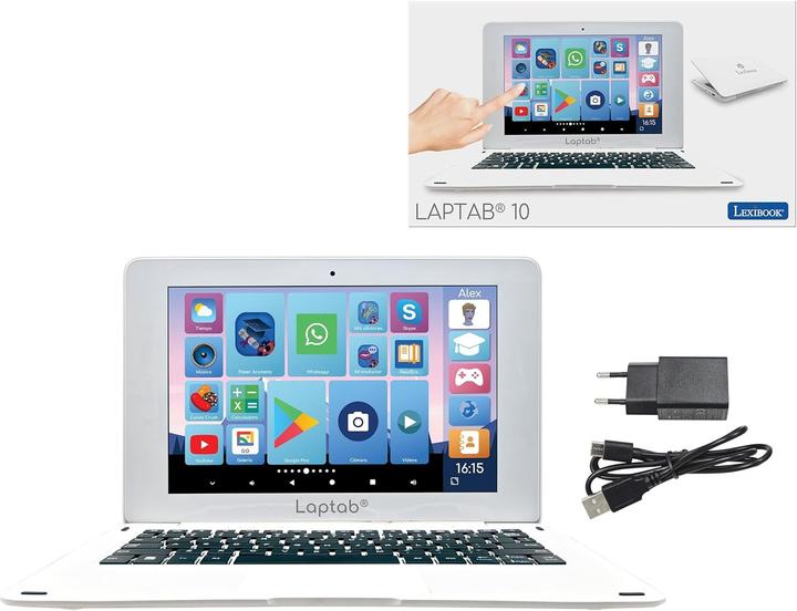 Produktbild Lexibook Laptop mit Touchscreen, pädagogische Inhalte, kinderfreundliche Sicherheit, Android-betrieben (Arabisch, Deutsch, Englisch, Französisch, Griechisch, Italienisch, Niederländisch, Polnisch, Portugiesisch, Rumänisch, Russisch, Spanisch, Tschechisch, Türkisch, Ungarisch)