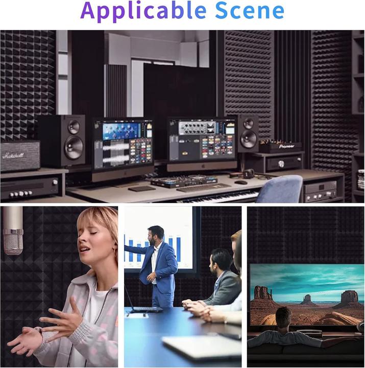 Immagine prodotto Evieun 12er-Pack Akustikschaumstoff für Schalldämmung (12 pz.)