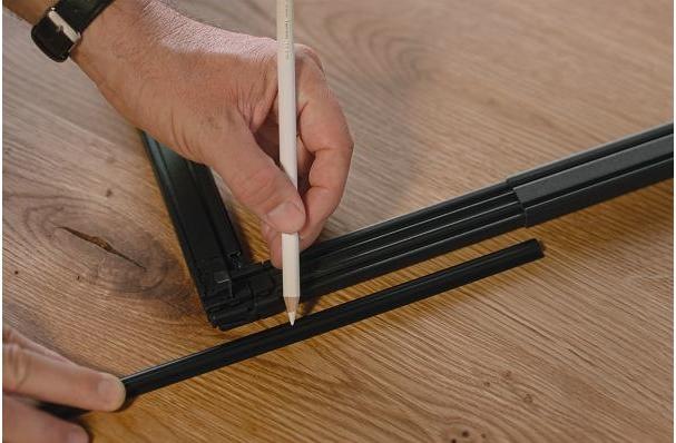 Actual product image tesa FALT insect screen for windows, size-adjustable aluminium frame, foldable (140 x 140 cm)