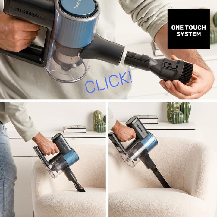 Image du produit Taurus Aspirateur sans fil à batterie amovible, 180 W, 35 min autonomie, filtre HEPA, turbo-brosse