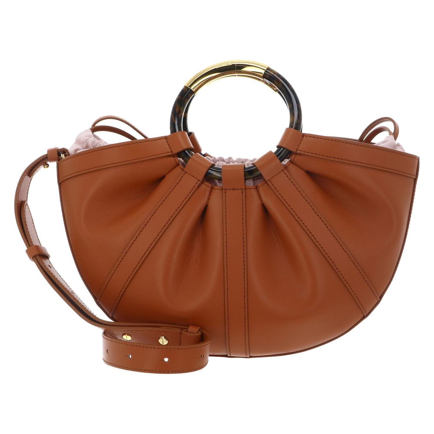 Coccinelle, Damen, Handtasche, Shell Handbag Smooth Leather, Braun
