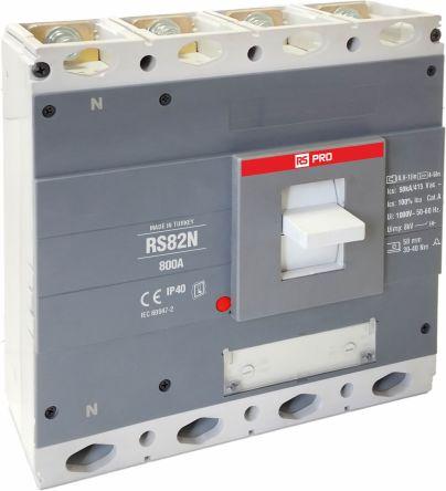Produktbild RS PRO RS RS82N, Schutzschalter 4-polig, 800A / Ab