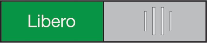 Berec Plaque de porte 27,4x102mm 314.083 Alu, Libero-Occupato