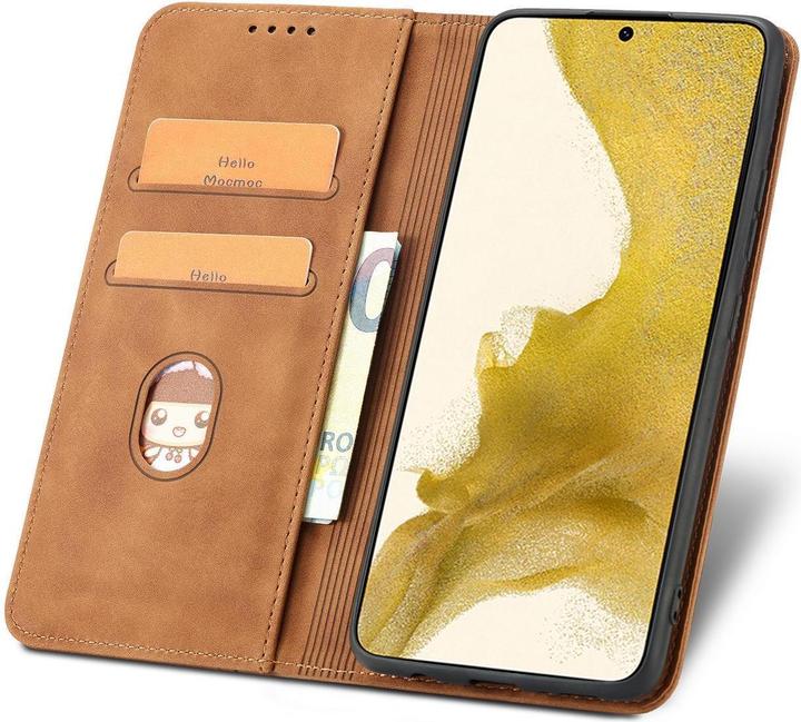 Actual product image Hurtel Magnet Fancy Case for Samsung Galaxy S23+ flip cover wallet stand brown (Samsung Galaxy S23+)