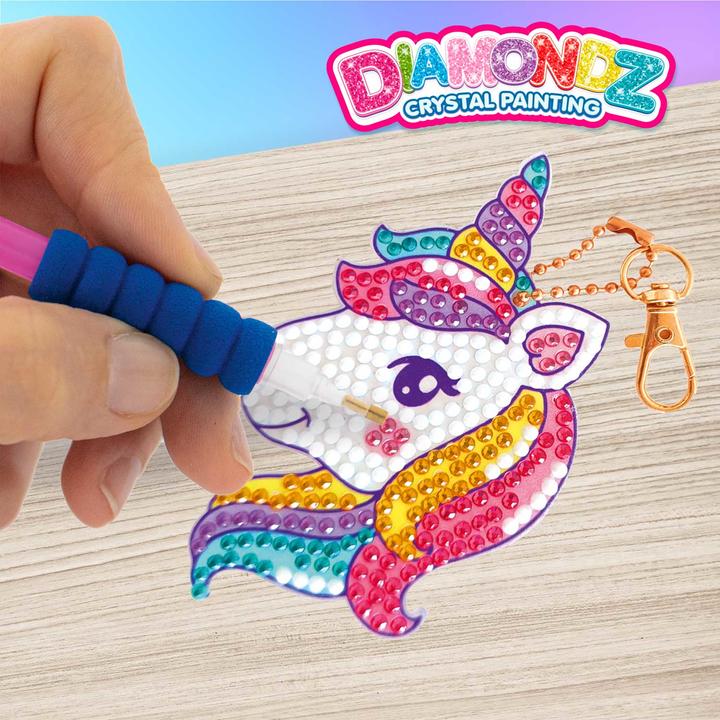 Actual product image Craze DIAMOND PAINTING Keychain Unicorn