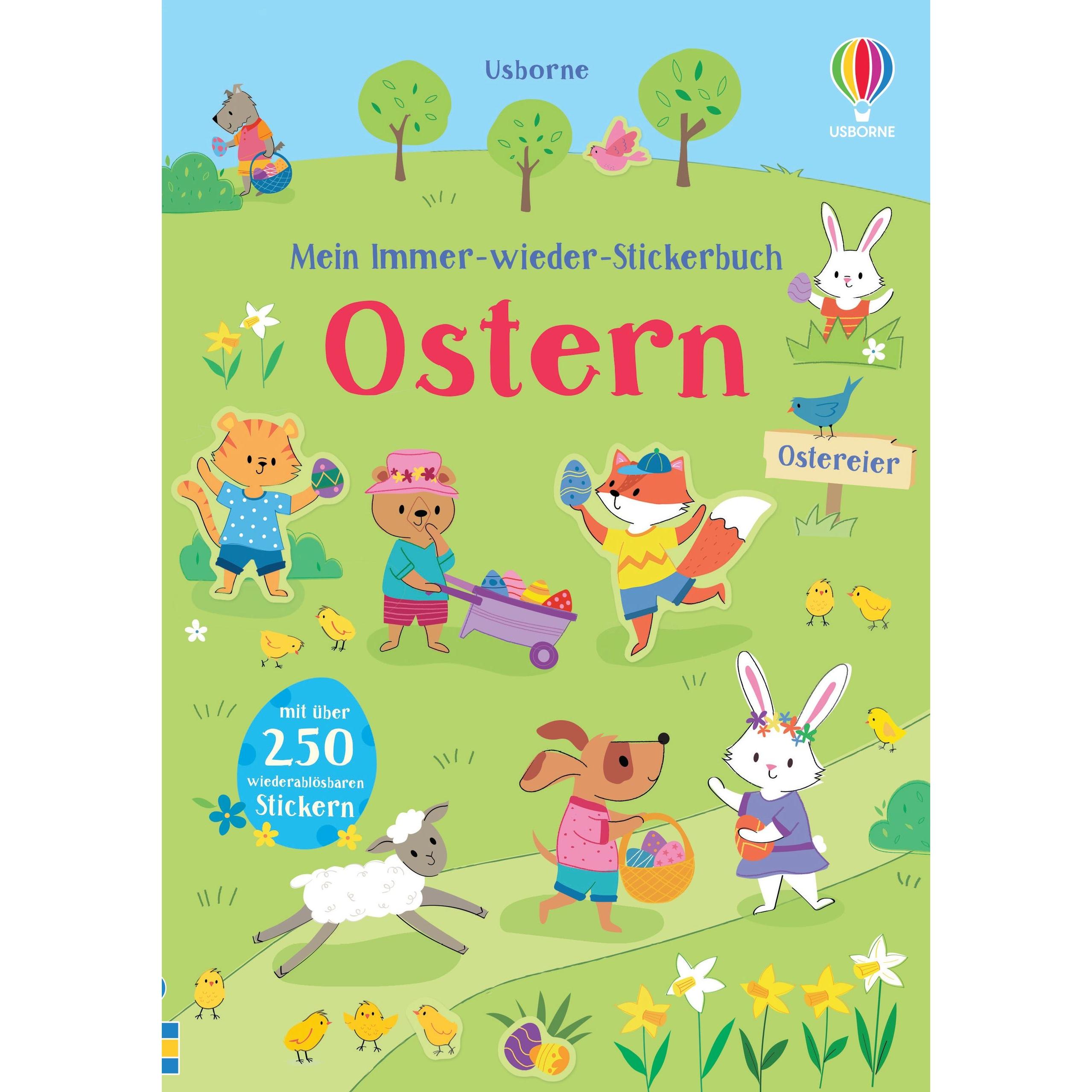 Usborne Publishing, Osterdeko, Mein Immer-wieder-Stickerbuch: Ostern (24 x 17 cm)