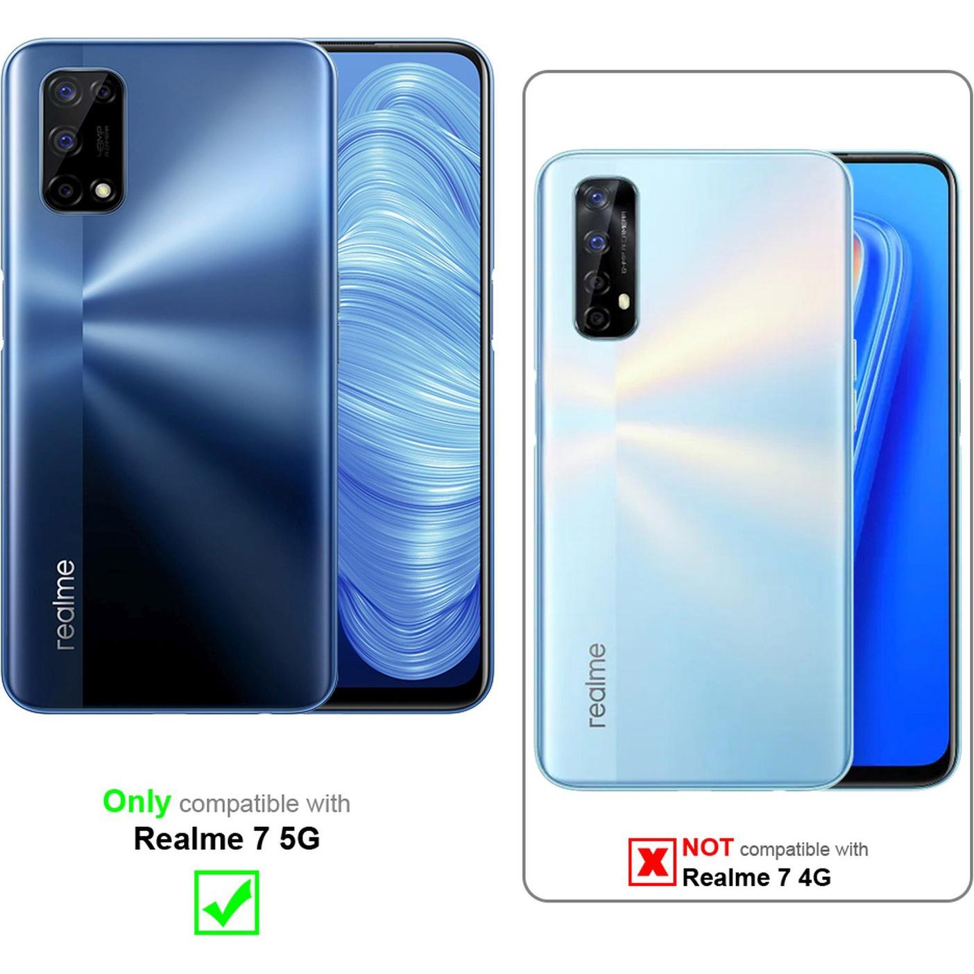 Thumbnail - Cadorabo Classy Book Hülle für Realme 7 5G (Realme 7), Smartphone Hülle, Blau