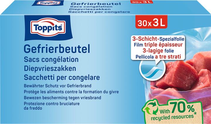 Produktbild Toppits Gefrierbeutel 3 Liter 30 Stück (30 x)