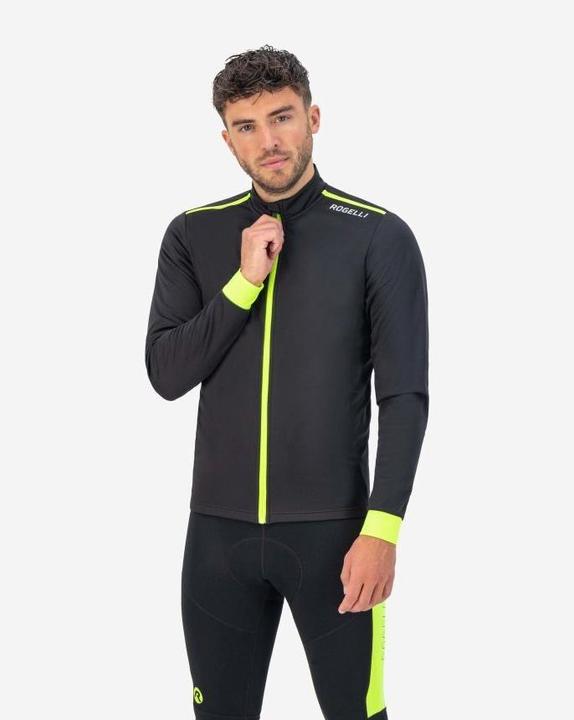 Produktbild Rogelli Core Fahrradjacke Herren - Rennradjacke - Schwarz/Gelb (XL)