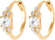 Image du produit Lara Creoles Plaque Or - Zirconia (Matériel exact)