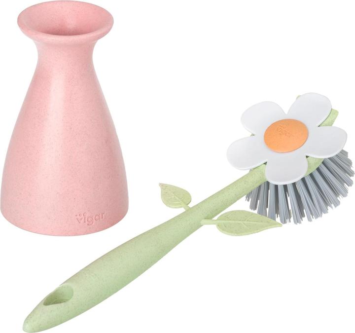 Produktbild Vigar Reinigungsbürste FLORganic Pink mit Vase (1 Stk.)