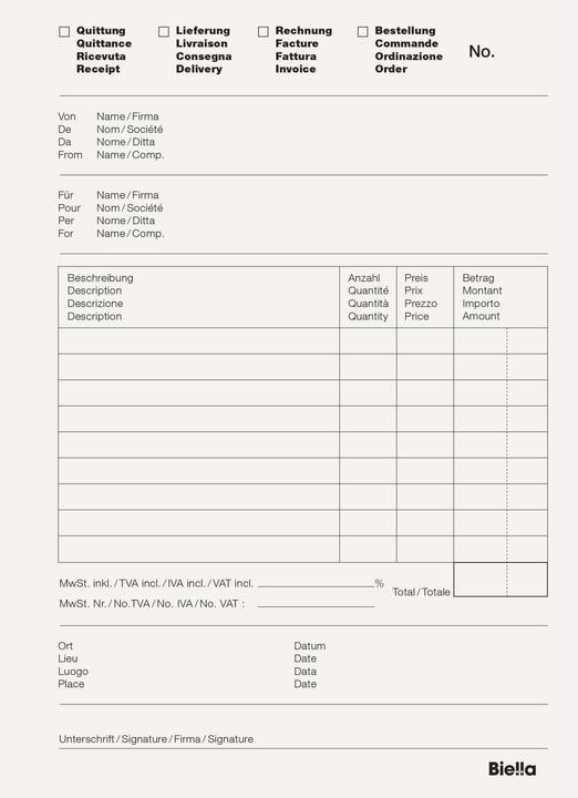 Actual product image Biella Carbonless copy pad (50 x)