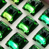 Actual product image Akko Monsgeek Green Fog Switch, mechanisch, 3-Pin, linear, MX-Stem, 60g - 45 Stück