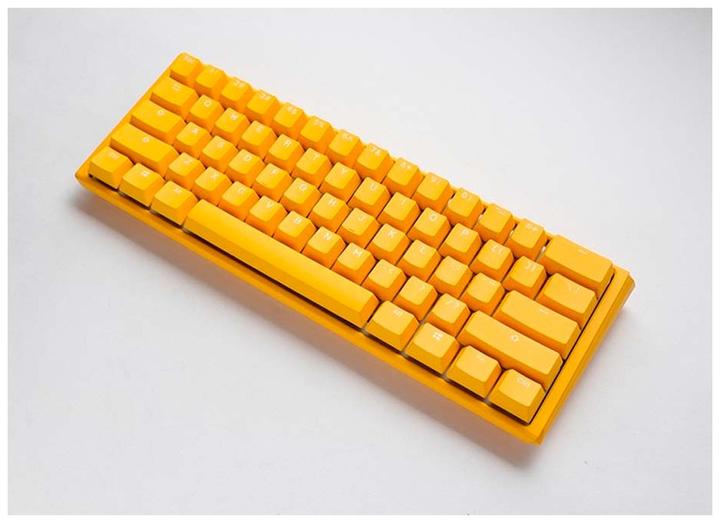 Actual product image Ducky One 3 Yellow Gaming Keyboard, RGB LED - MX-Red (US) (US, Cable)