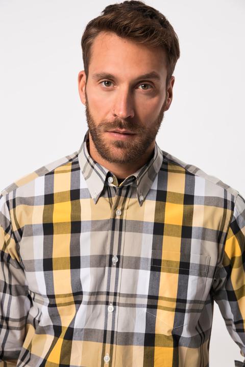 Produktbild JP1880 Karohemd, Langarm, Buttondown-Kragen, Modern Fit (4XL)