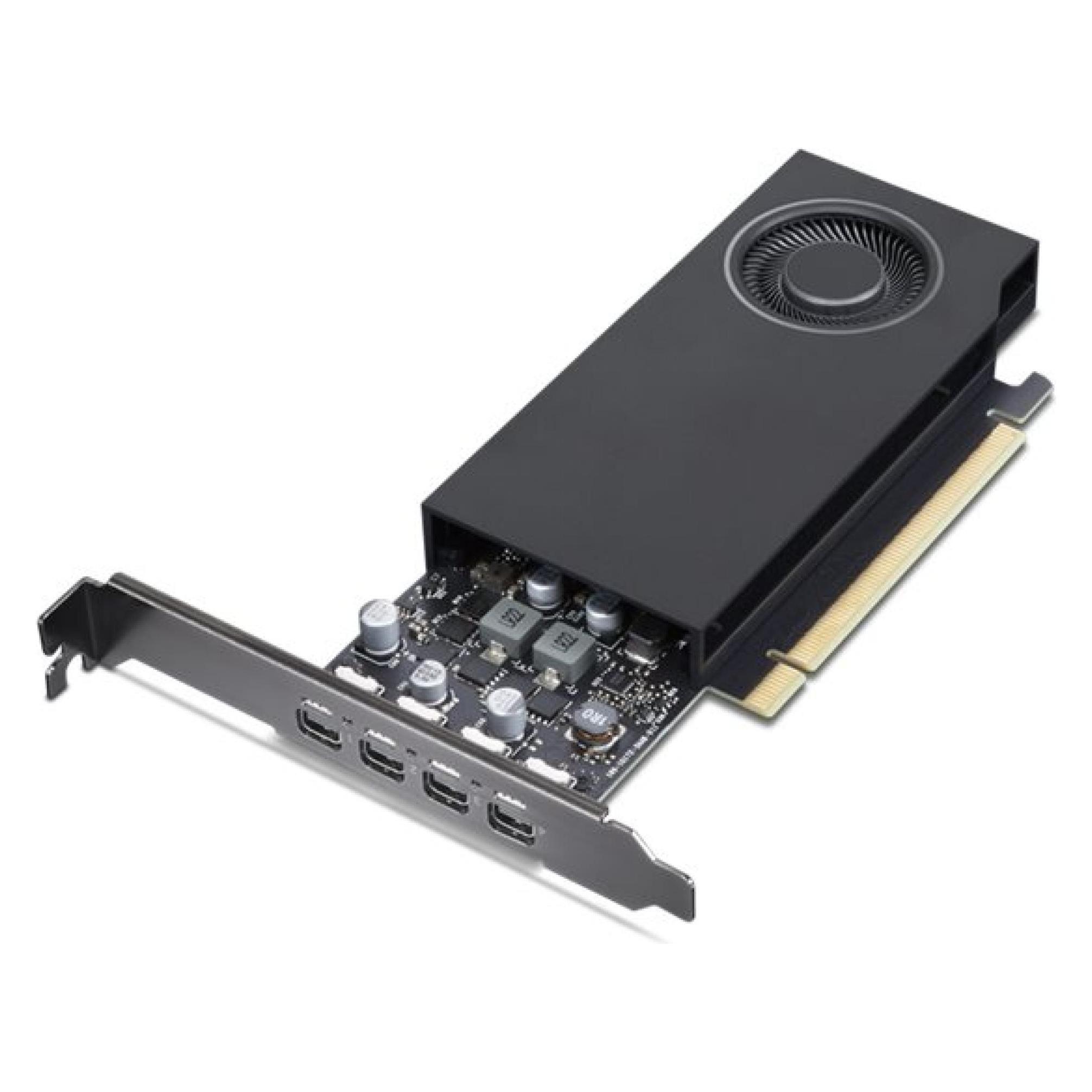 Lenovo NVIDIA RTX A1000 8GB 4xmini-DP GDDR6 Graphics Card (8 GB, GDDR6), Grafikkarte, Schwarz