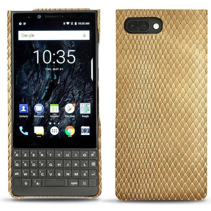 Noreve Lederschutzhülle (Blackberry KEY2), Smartphone Hülle, Beige