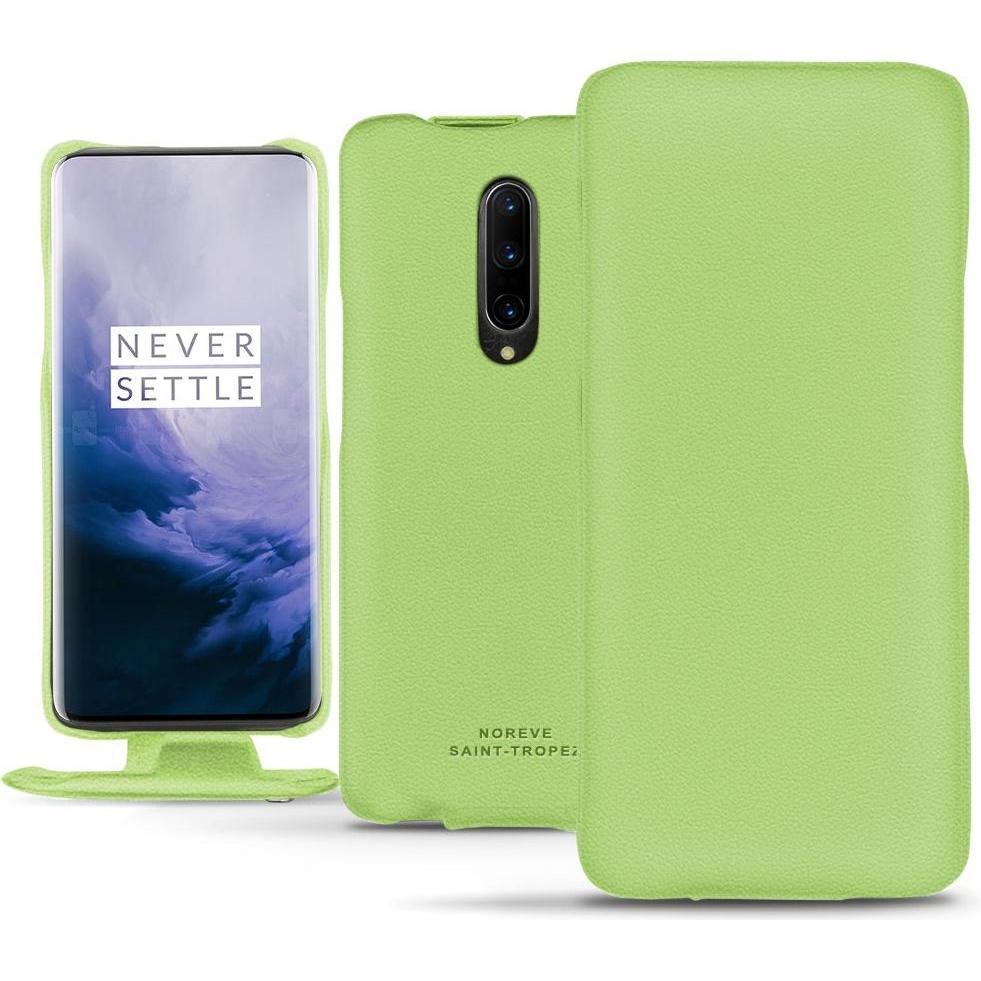 Noreve Lederschutzhülle vertikal (OnePlus 7 Pro), Smartphone Hülle, Grün