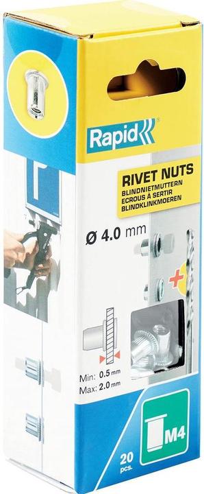 Immagine prodotto Rapid Dadi per rivetti ciechi M4