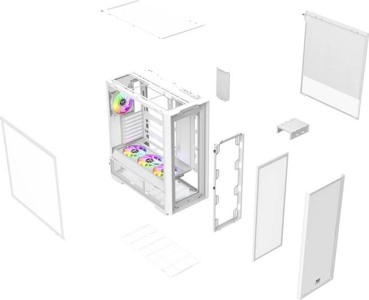 Actual product image Thermaltake Tt S380 TG ARGB Snow White (ATX, mATX, Mini-ITX)