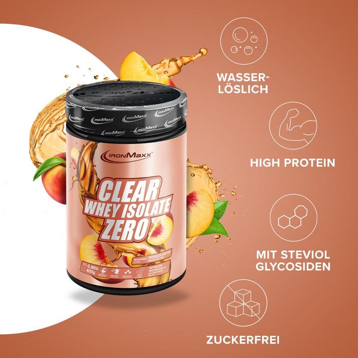 Produktbild IronMaxx Clear Whey Isolate Zero (Peach Icetea, 1x)