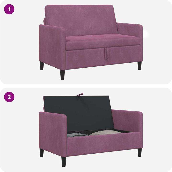 Produktbild vidaXL Sofa mit Stauraum (2-Sitzer)
