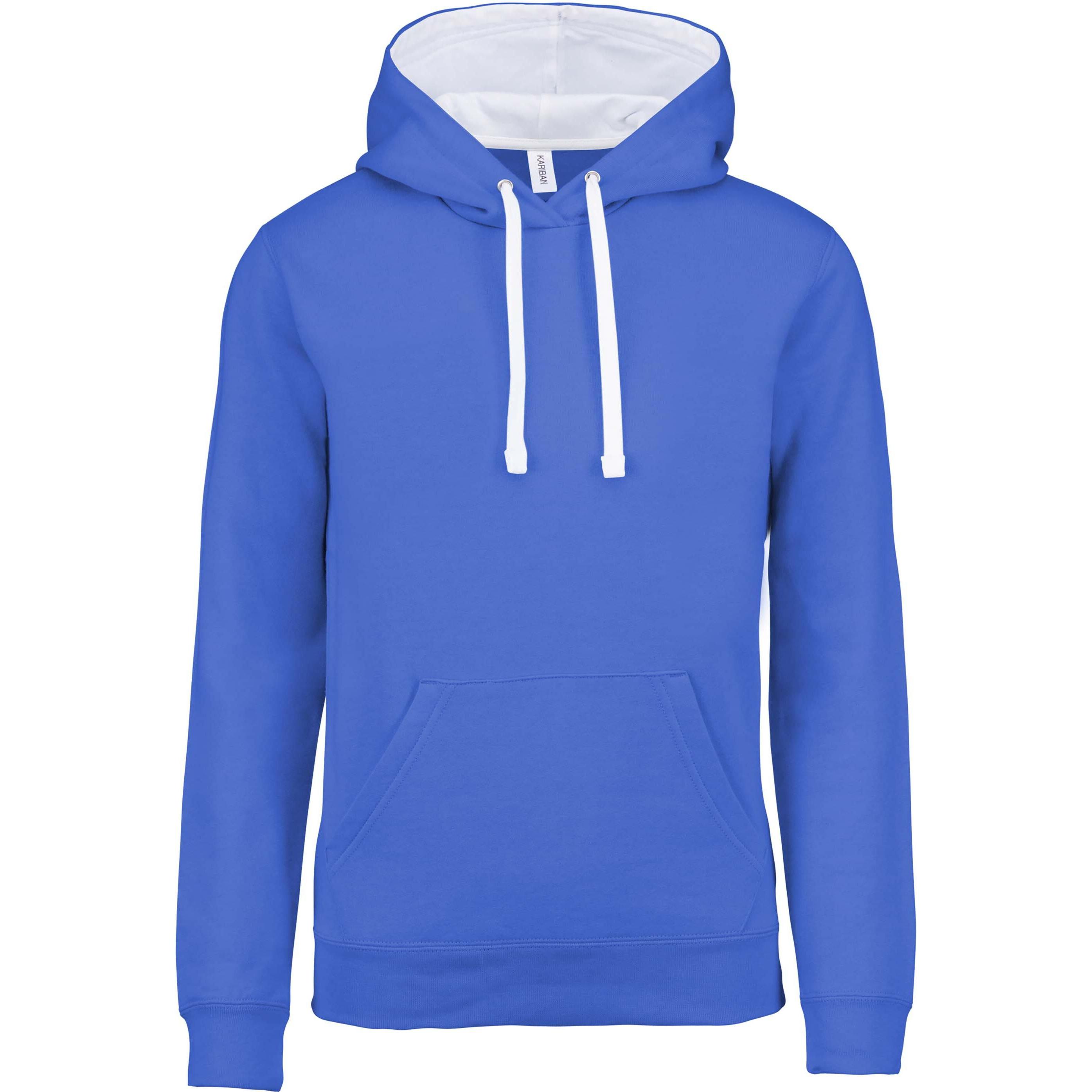 Thumbnail - Kariban, Herren, Pullover, Contrastée, Grau, Weiss, (XXL)