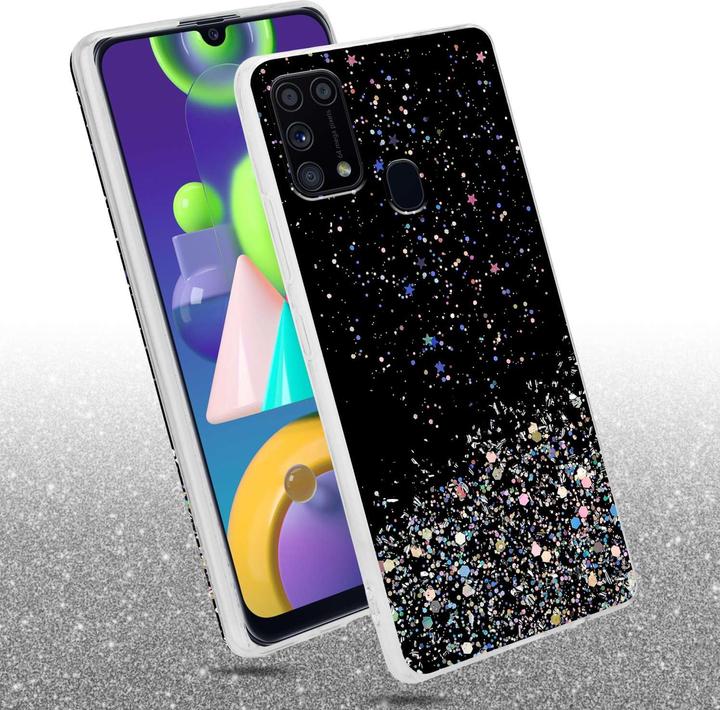Actual product image Cadorabo TPU cover with glitter for Samsung Galaxy M31 (Samsung Galaxy M31)