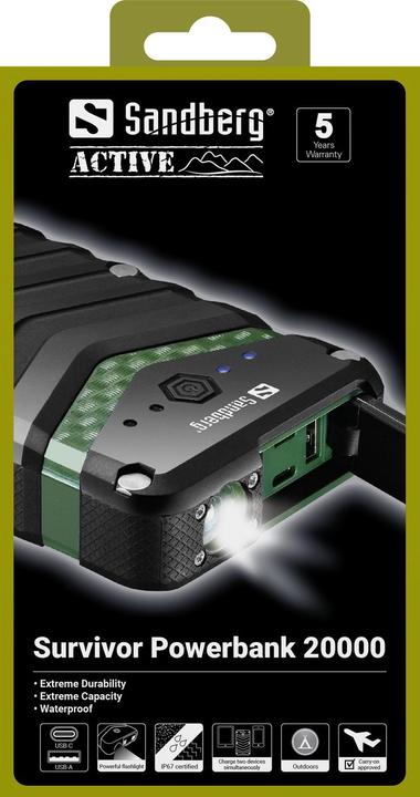 Image du produit Sandberg Survivant (20100 mAh, 74.37 Wh)