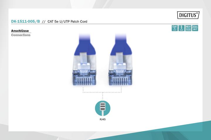 Actual product image Digitus Network cable (U/UTP, CAT5e, 0.50 m)