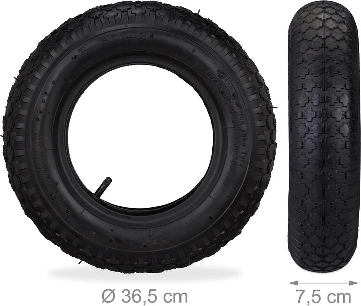 Produktbild Relaxdays 3x Sackkarrenreifen (154 kg)