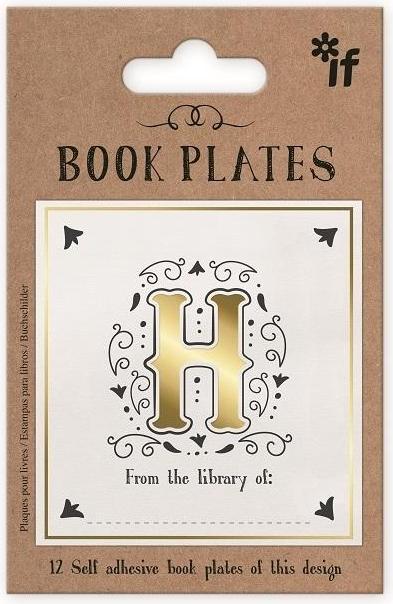 IF Exlibris - Satz Aufkleber - Buchstabe H