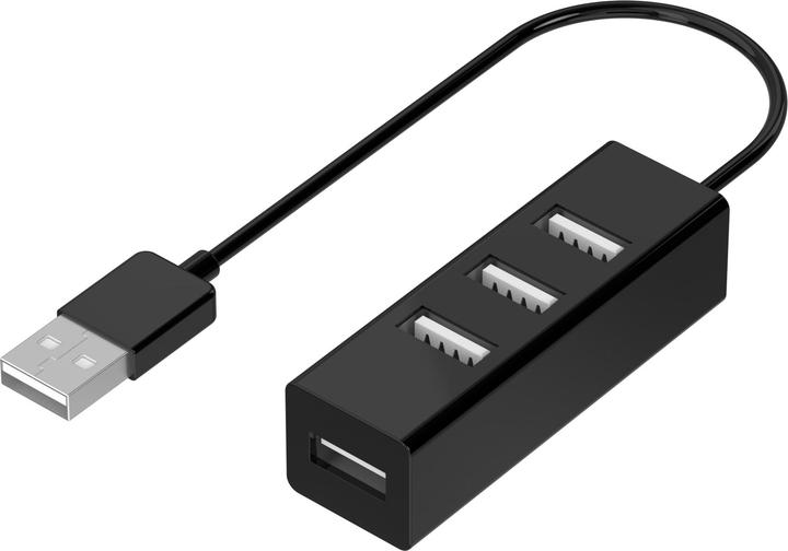 Sinox PRO USB 2.0 4-port. 0.15m. Sort (USB-A, 4 ports)