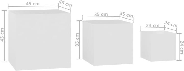 Immagine prodotto vidaXL Mirijam (35 x 35 x 35 cm, 24 x 24 x 24 cm, 45 x 45 x 45 cm)