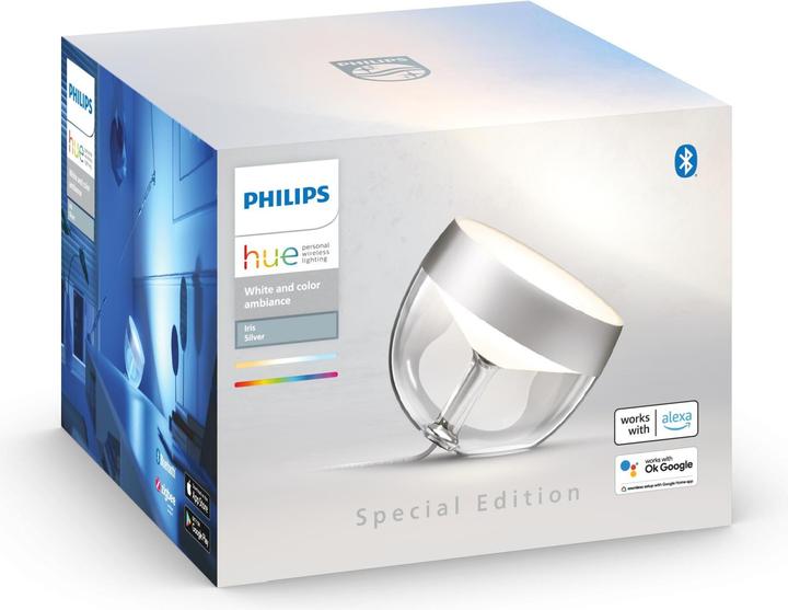Productafbeelding Philips Hue Hue Wit & Col. Amb. Iris Tafellamp Beperkte Editie zilver 570lm (570 lm)