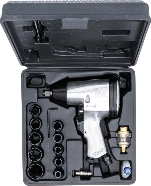 Produktbild BGS Druckluft-Schlagschrauber mit Werkzeugsatz 12,5 mm (1/2") 312 Nm 16-tlg. (Druckluft)
