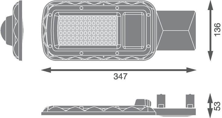 Actual product image Osram LED gatvės apžiūra URBAN LITE M 50W 840 IP65 GY 4058075678071 (5400 lm, IP65)