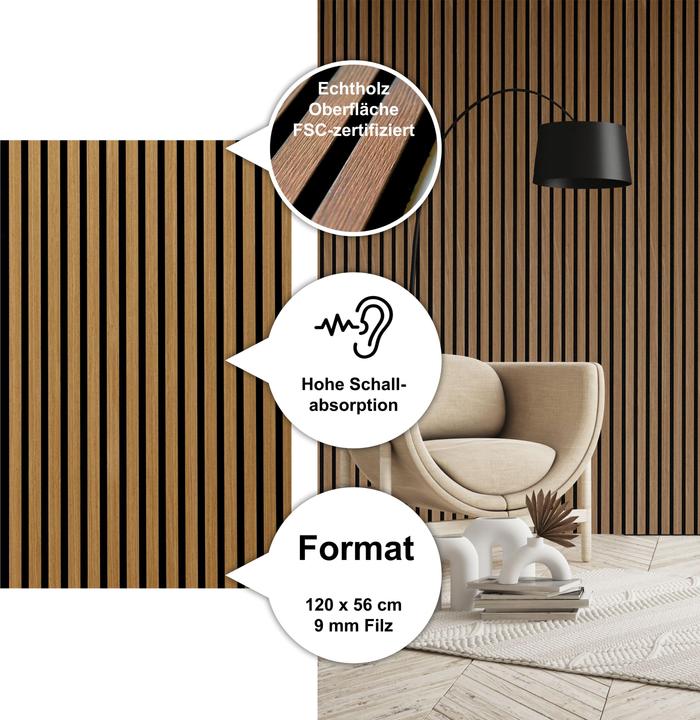 Produktbild Sonido Akustikpaneel Oiled Oak